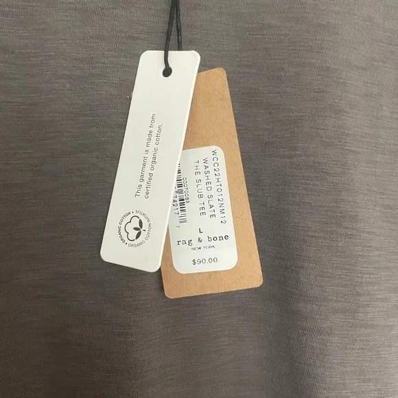 NWT Rag & Bone The Slub Tee Washed Slate Grey Large L - Picture 6 of 7